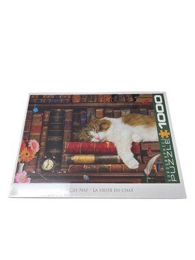 Eurographics Cat Nap 1000 Piece Puzzle, Sealed, New, Cat Puzzle